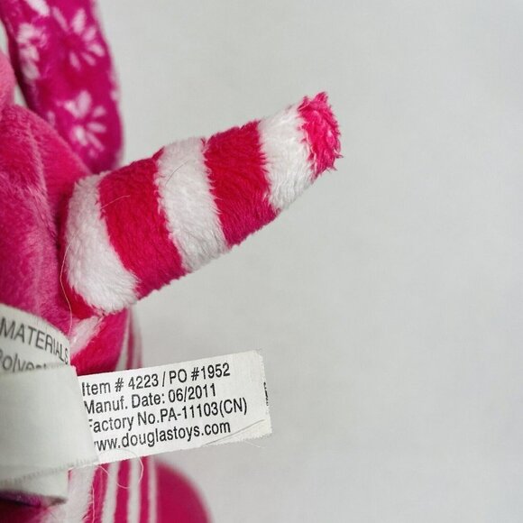 Douglas Cuddle Toy Sea Turtle Tortoise Plush 12” Pink Flower Peace Sign Colorful - Picture 8 of 8